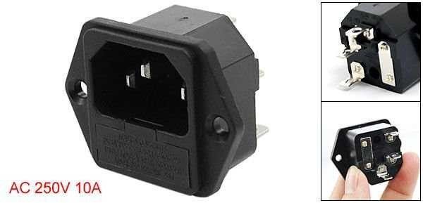 IC213 3 Pin Power Sigortalı Erkek Soket Kulaklı