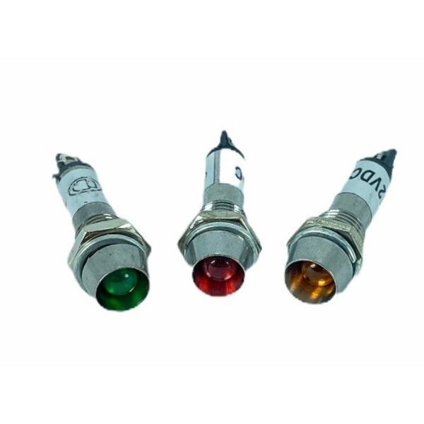 IC225 Sinyal Lambası Metal 8mm 24V Kırmızı