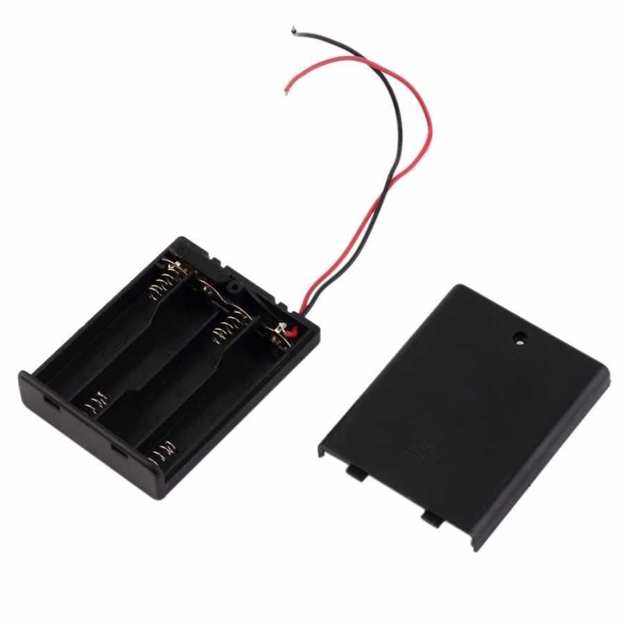 IC233F 4 lü AA Pil Kutusu On-Off Anahtarlı