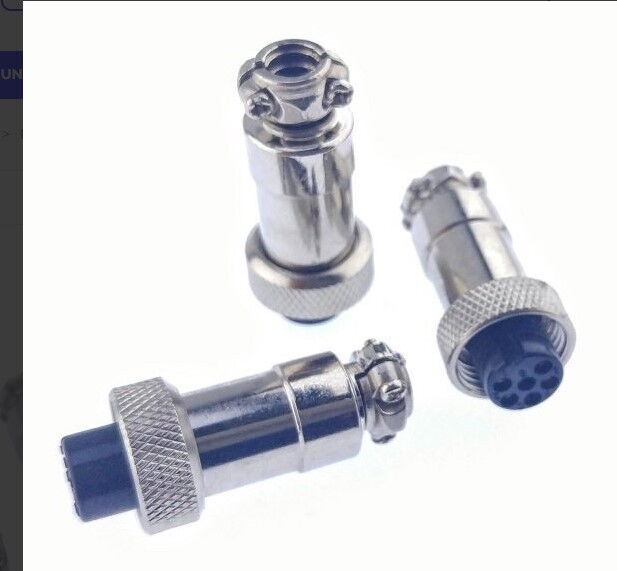 IC261M 12mm 6 Pin Mini Mayk Fiş Kablo Monte Dişi