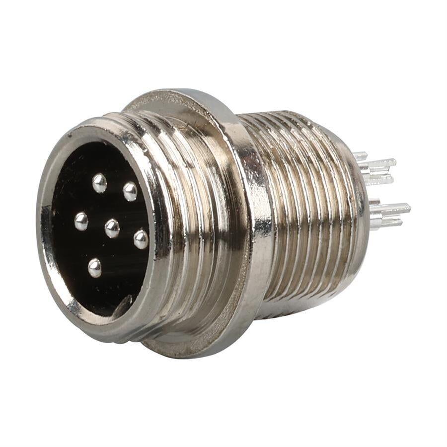IC261M 12mm 6 Pin Mini Mayk Fiş Şase Monte Erkek