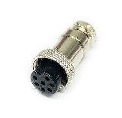IC261M 12mm 7 Pin Mini Mayk Fiş Kablo Monte Dişi