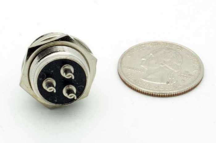 IC261M 16mm 3 Pin Mayk Fiş Şase Monte Erkek