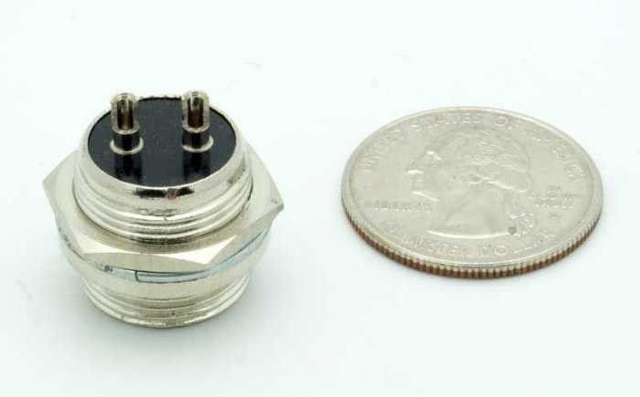 IC261M 16mm 3 Pin Mayk Fiş Şase Monte Erkek