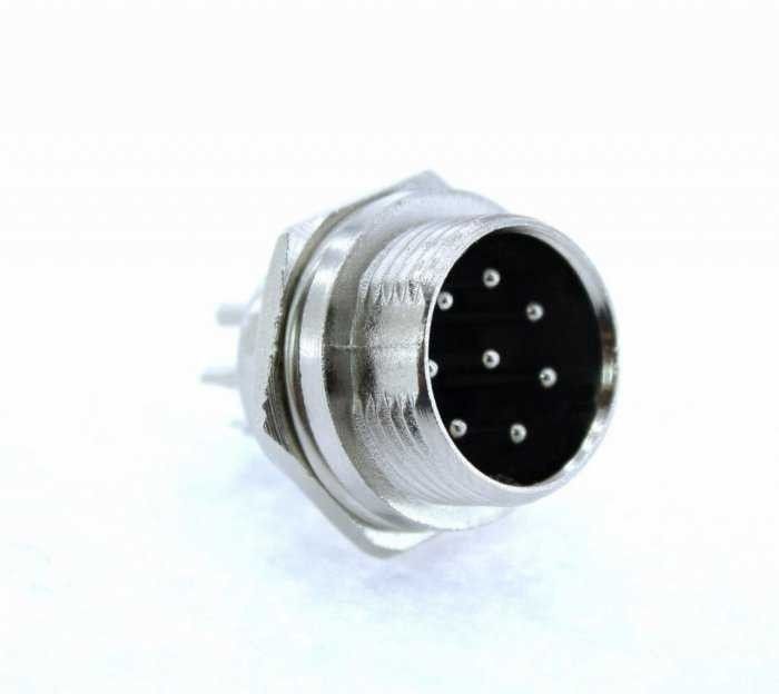 IC261M 16mm 8 Pin Mayk Fiş Şase Monte Erkek