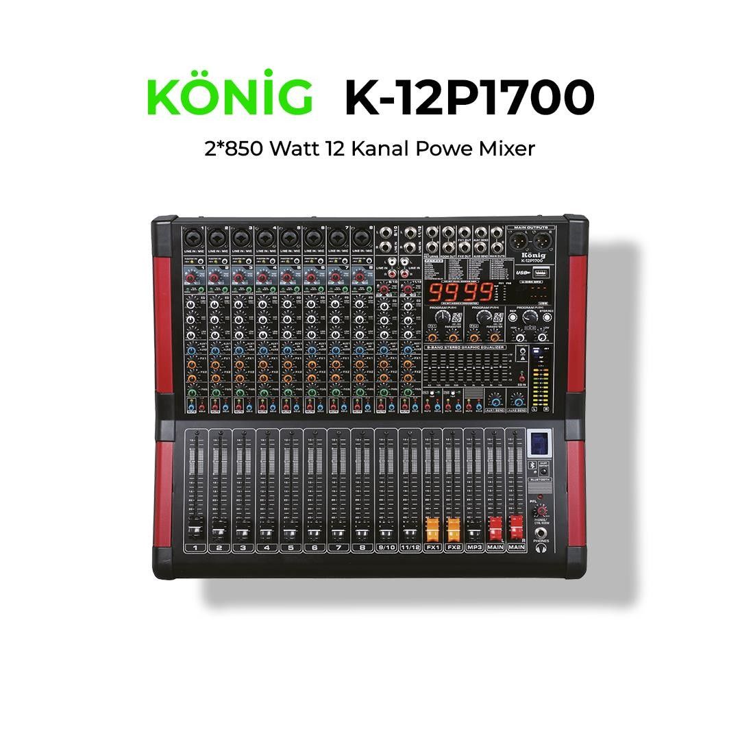 König K-12P1700 2x850W 12 Kanal Power Mikser