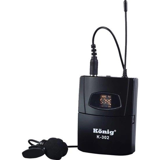 König K-312 E-Y UHF Çift Kanal 1 El 1 Yaka Mikrofo