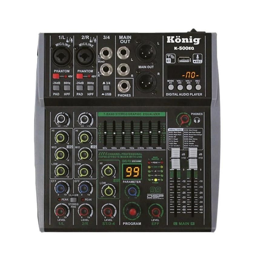 König K-500EQ USB 4 Kanal Deck Mikser