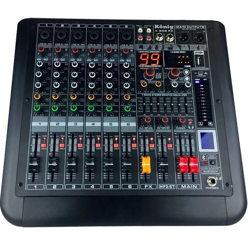 König K-606FX 6 Kanal Efektli Deck Mikser
