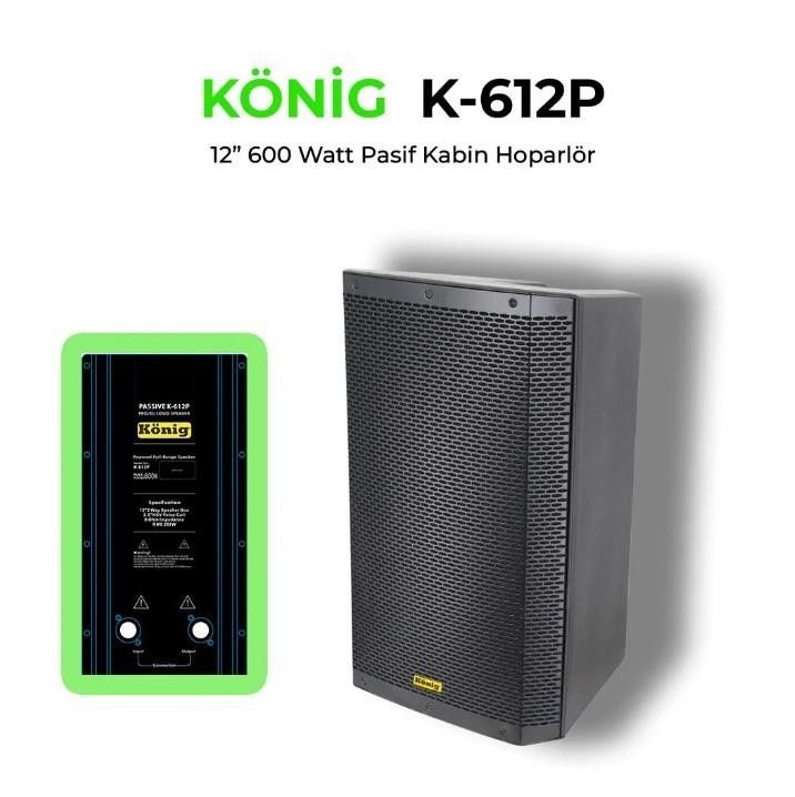 König K-612P 12" 600W Pasif Kabin Hoparlör