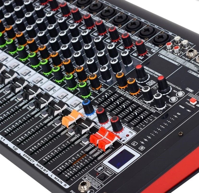 König KG-12FX 12 Kanal Ultra Slim Mixer