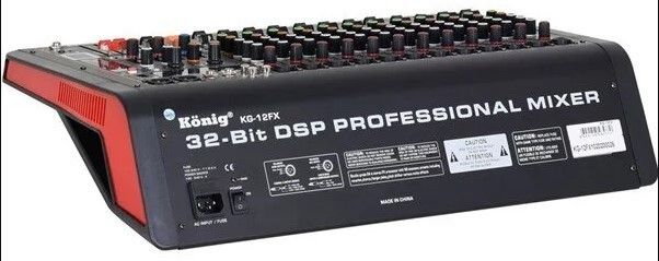König KG-12FX 12 Kanal Ultra Slim Mixer