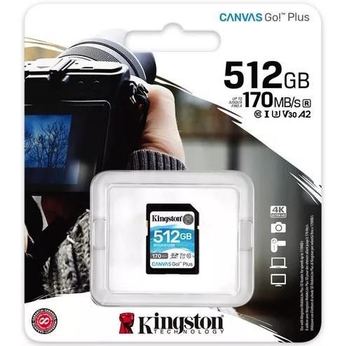 Kingston Canvas Go Plus 512Gb SDXC Hafıza Kartı