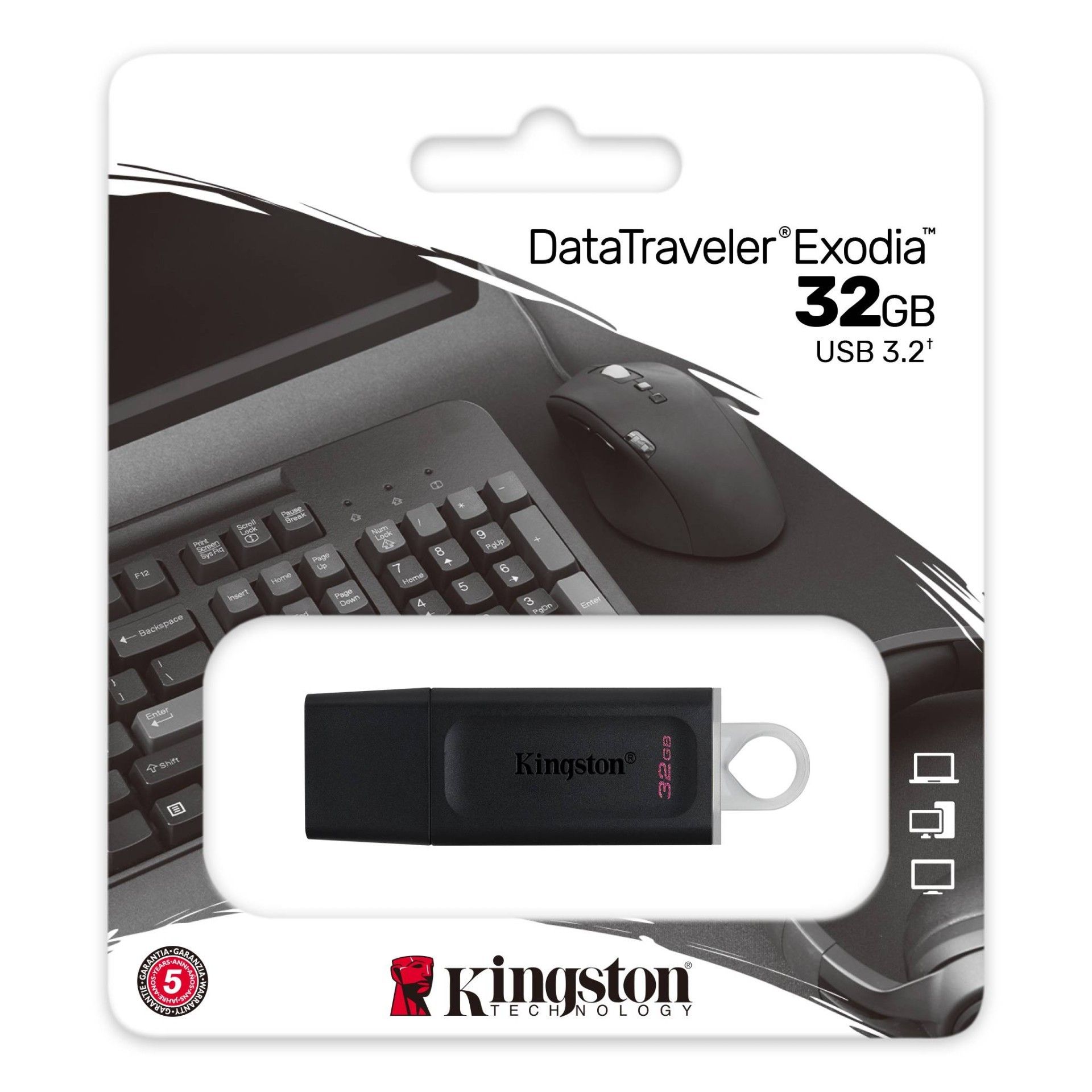 Kingston Exodia 32 Gb DTX Usb 3.2 Flash Bellek