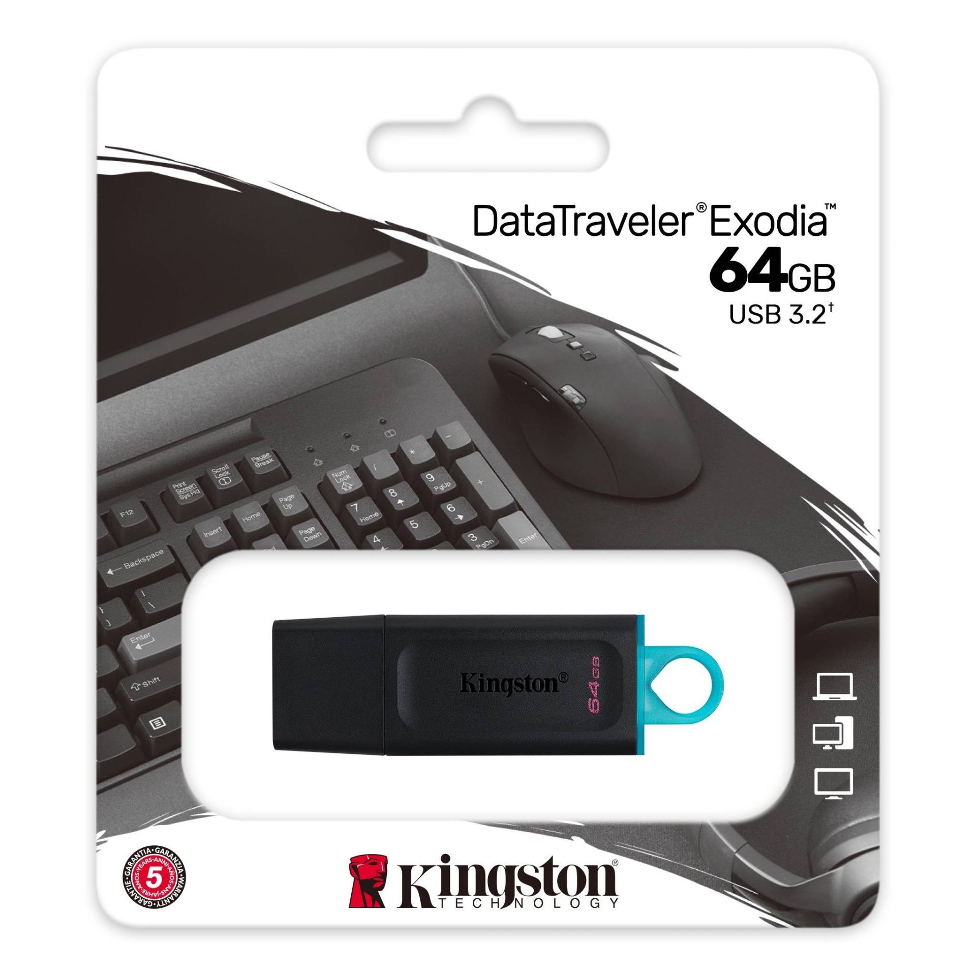 Kingston Exodia 64Gb DTX Usb 3.2 Flash Bellek