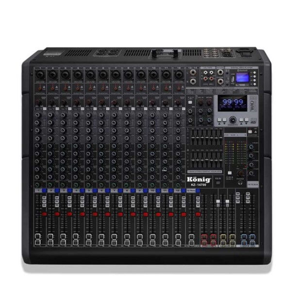 König KZ-14700 4x1600W 14 Kanal Power Mikser