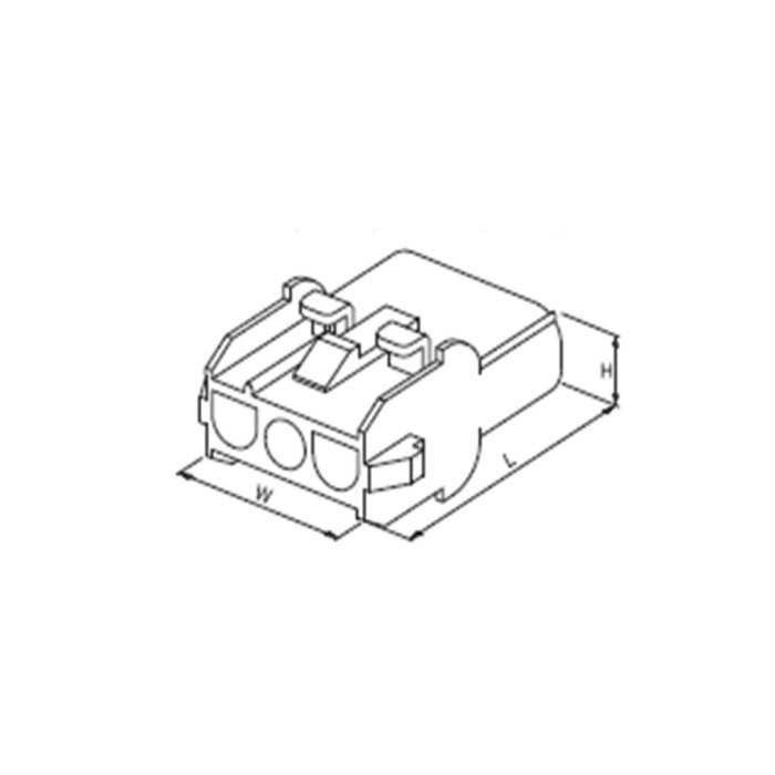 Kyd-3803 3 Lü Yuvarlak Plastik Dişi Konnektör