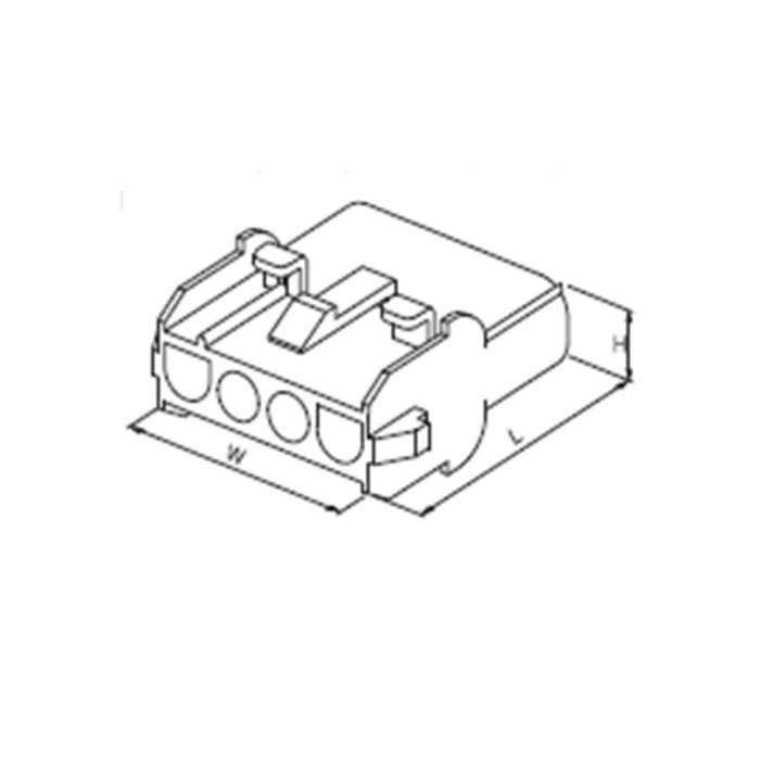 Kyd-3804 4 Lü Yuvarlak Plastik Dişi Konnektör