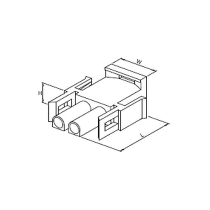 Kye-3902 2 Li Yuvarlak Plastik Erkek Konnektör
