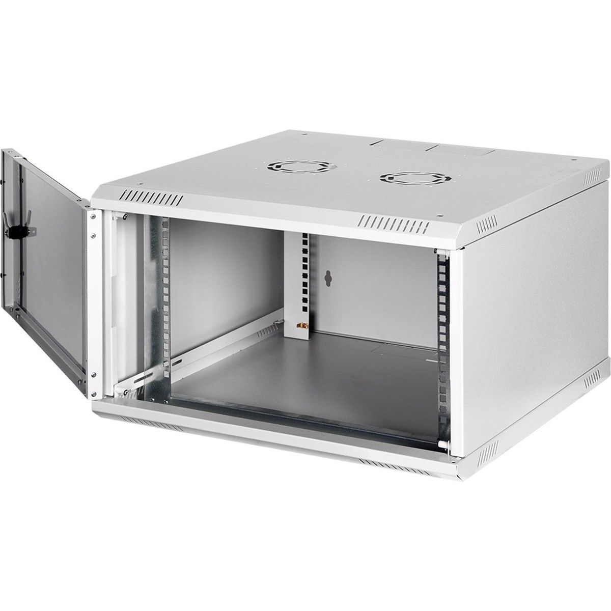 Lande 06U 600x600 Duvar Tipi Rack Kabin Açık Gri