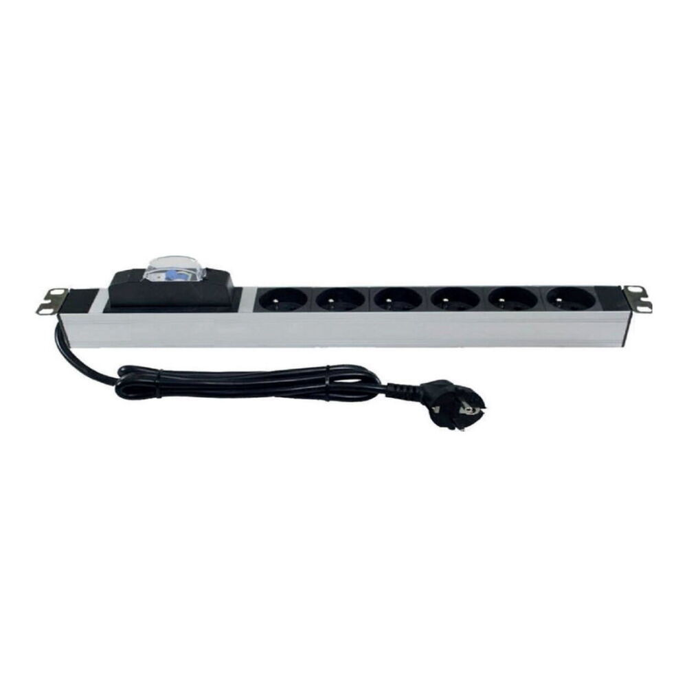 Lande 1U Sig. Plastik 6lı Grup Priz Siyah 1.5m