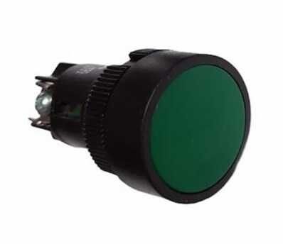 LAY5-EA131 22mm NO Düz Tip Yeşil Buton