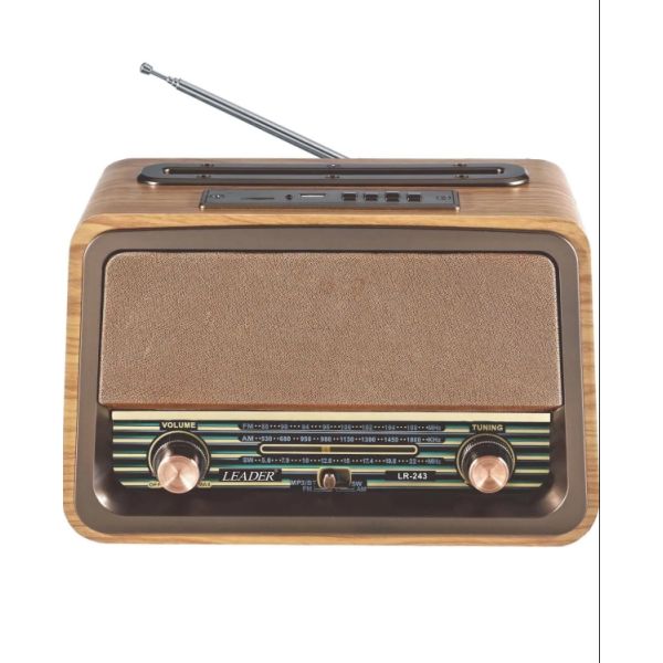Leader LR-243 Radio/BT/USB/TF Retro Müzik Kutusu