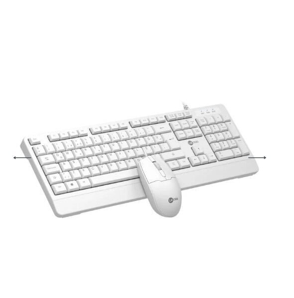 Lecoo CM106 Kablolu Klavye Mouse Seti Beyaz