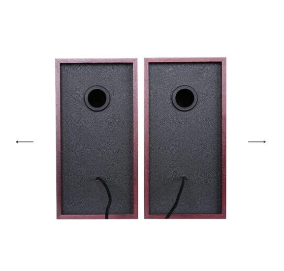 Lecoo DS105 6W 1+1 Klasik Kırmızı Ahşap Hoparlör