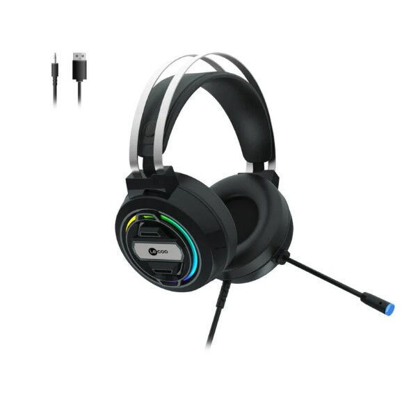 Lecoo HT401 Usb RGB Oyuncu Kulaklık Siyah