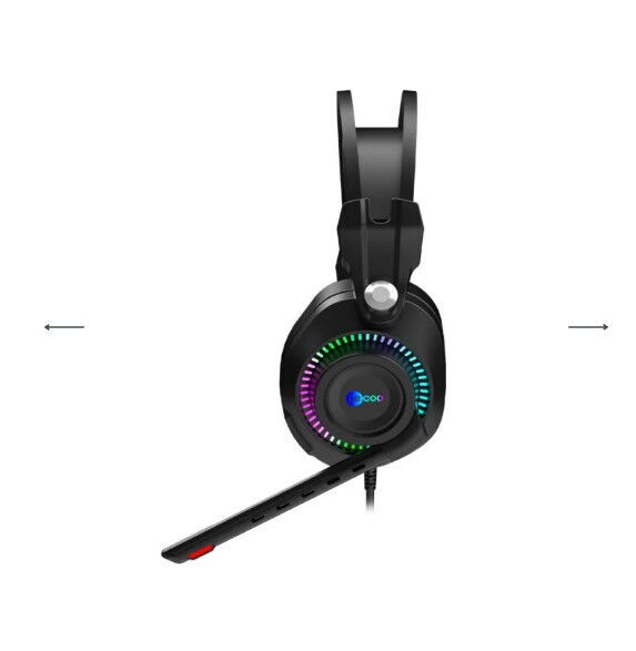 Lecoo HT405 Usb+3.5mm RGB Oyuncu Kulaklık Siyah