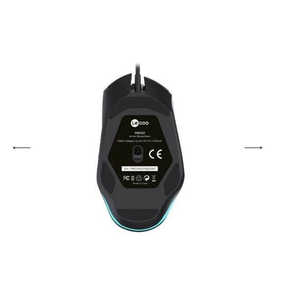 Lecoo MG1101 Kablolu RGB Oyuncu Mouse Siyah