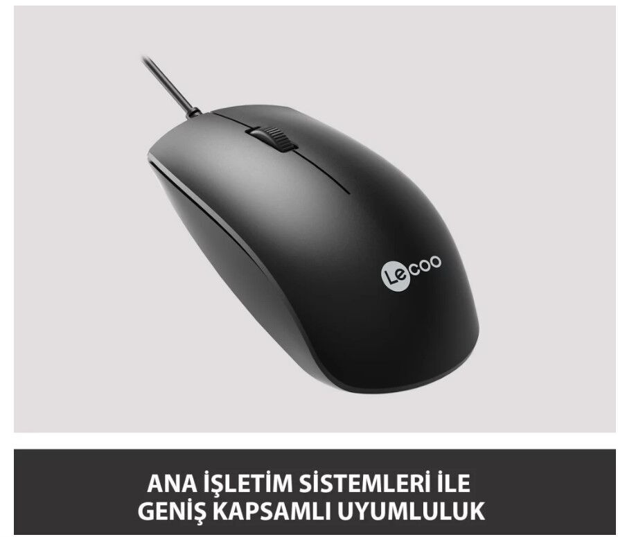 Lecoo MS100 Kablolu Mouse Siyah