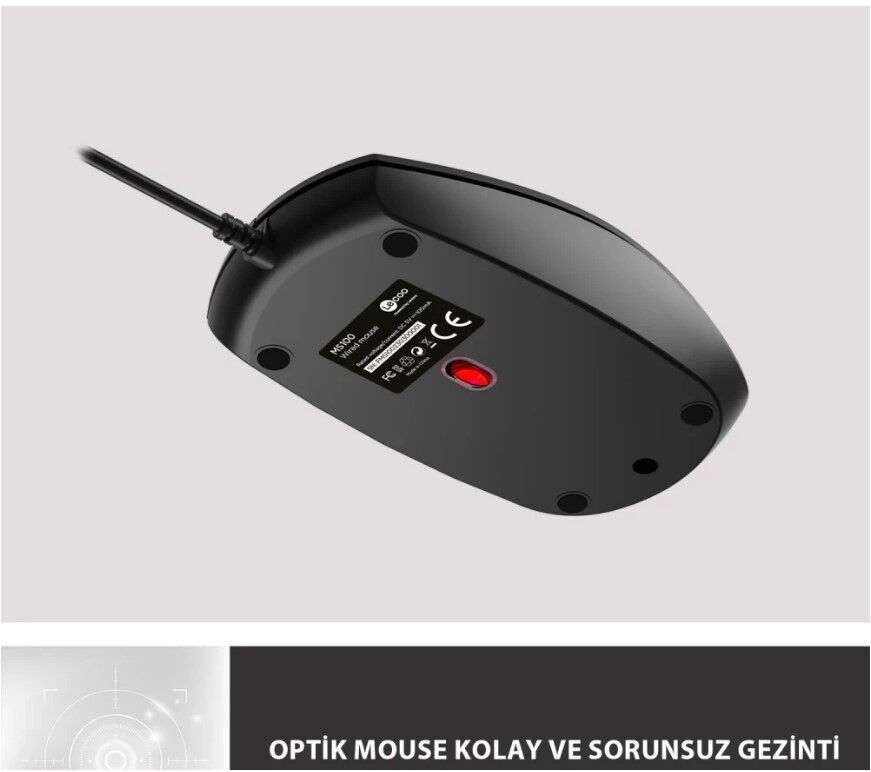 Lecoo MS100 Kablolu Mouse Siyah