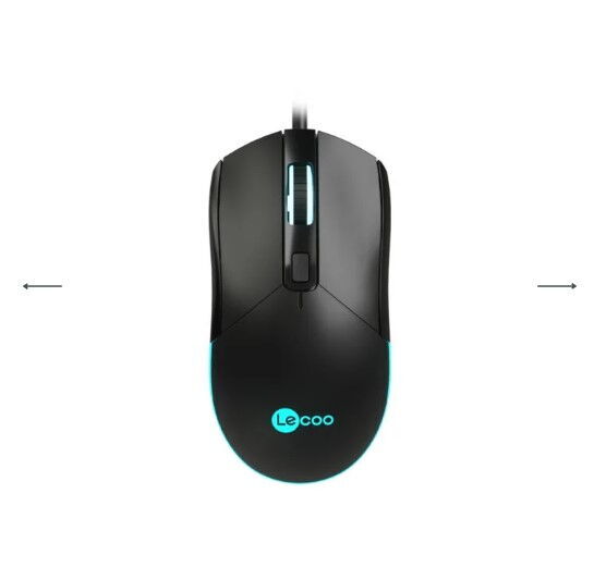 Lecoo MS120 Kablolu RGB Oyuncu Mouse Siyah