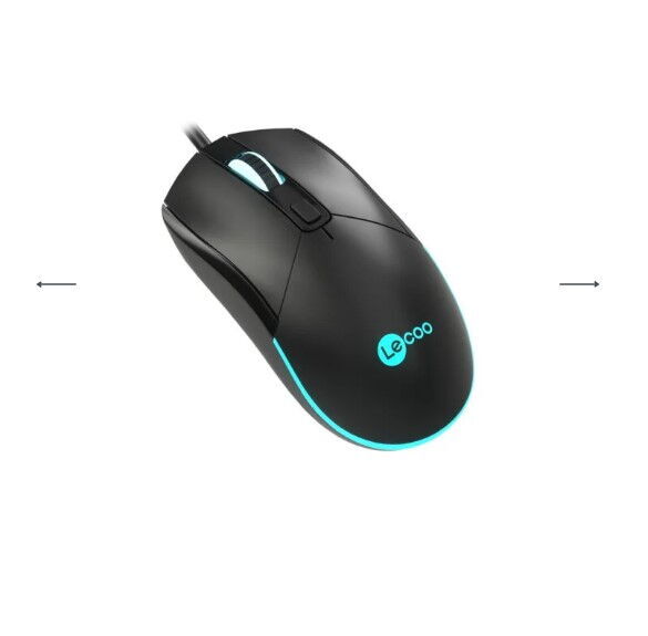 Lecoo MS120 Kablolu RGB Oyuncu Mouse Siyah