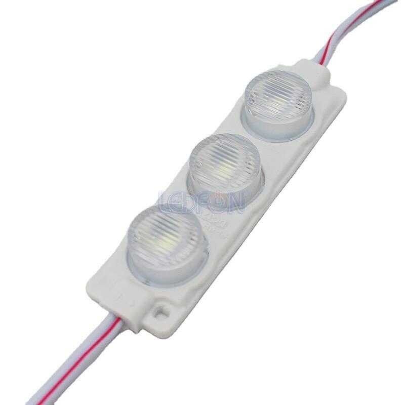 Led Modül 12V 3W Lensli 3 lü Beyaz