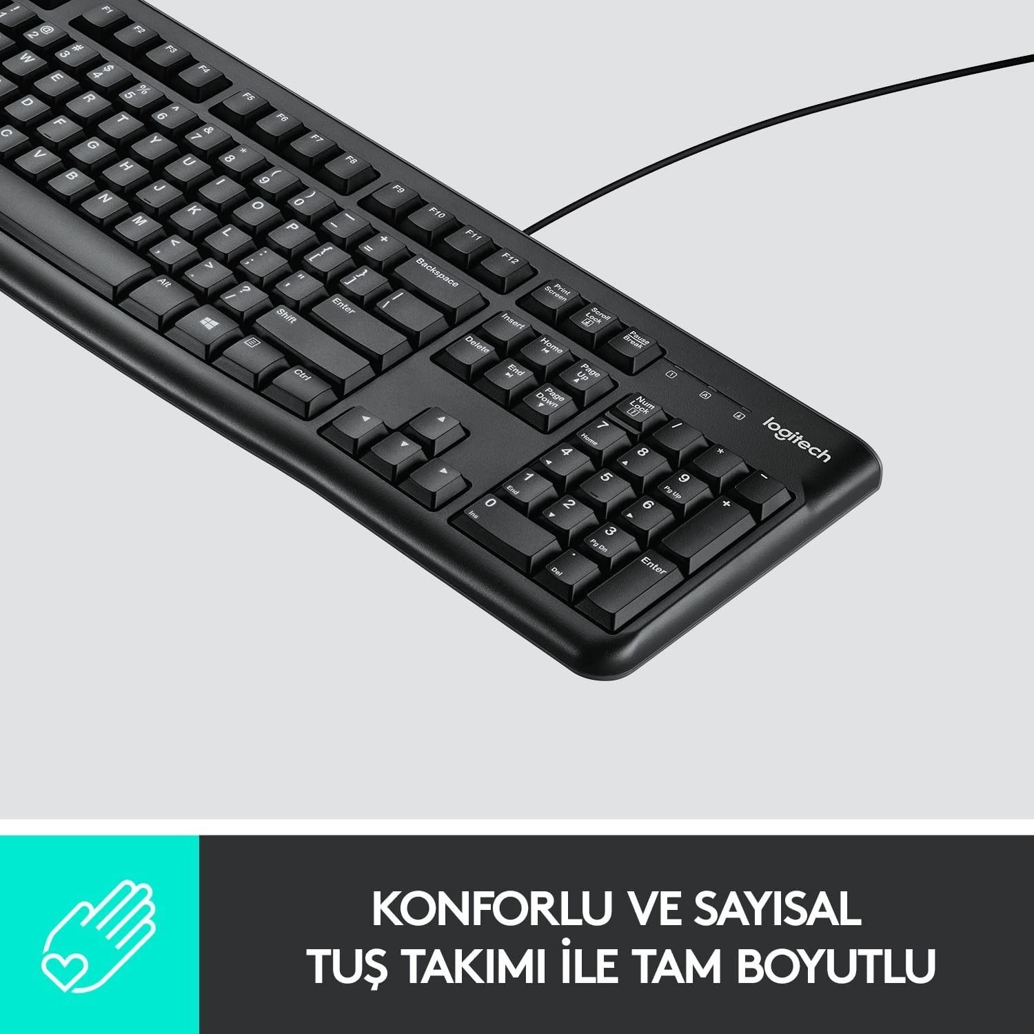 Logitech K120 Kablolu Siyah Klavye