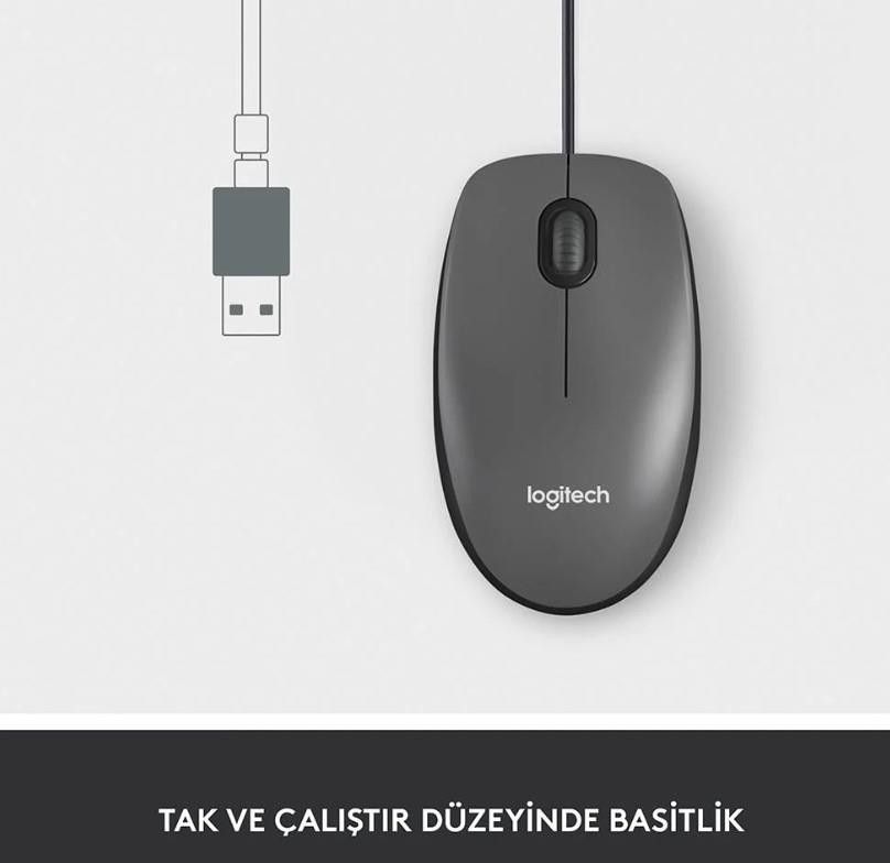 Logitech M100 Kablolu Siyah Mouse