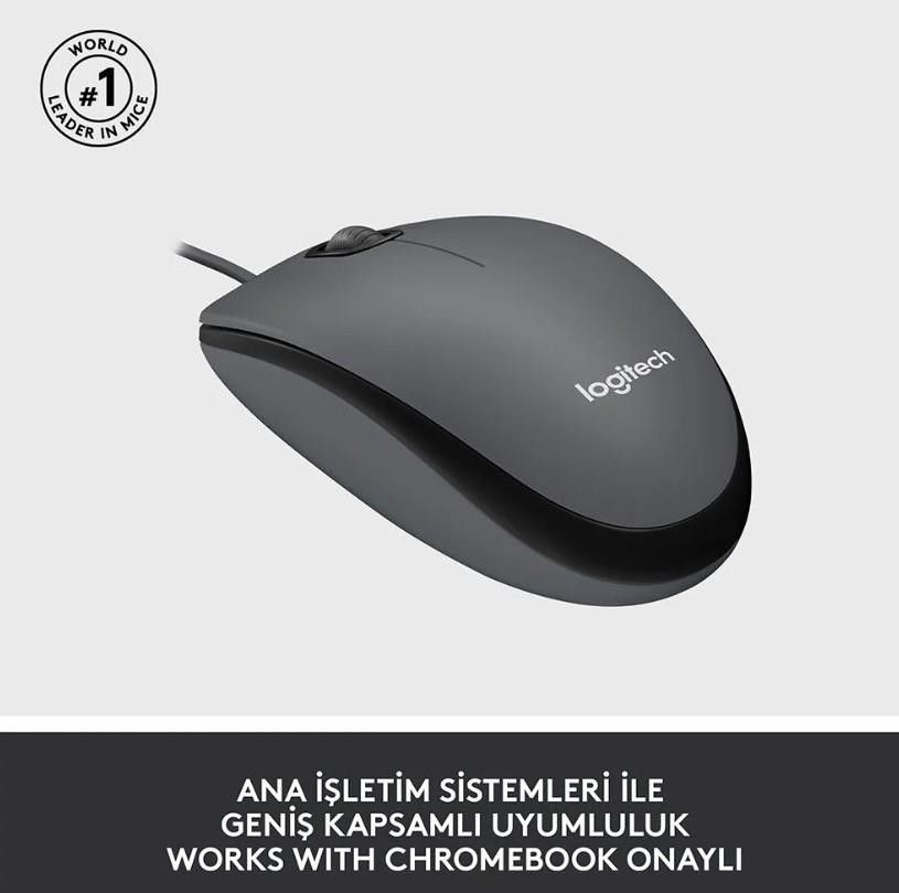 Logitech M100 Kablolu Siyah Mouse