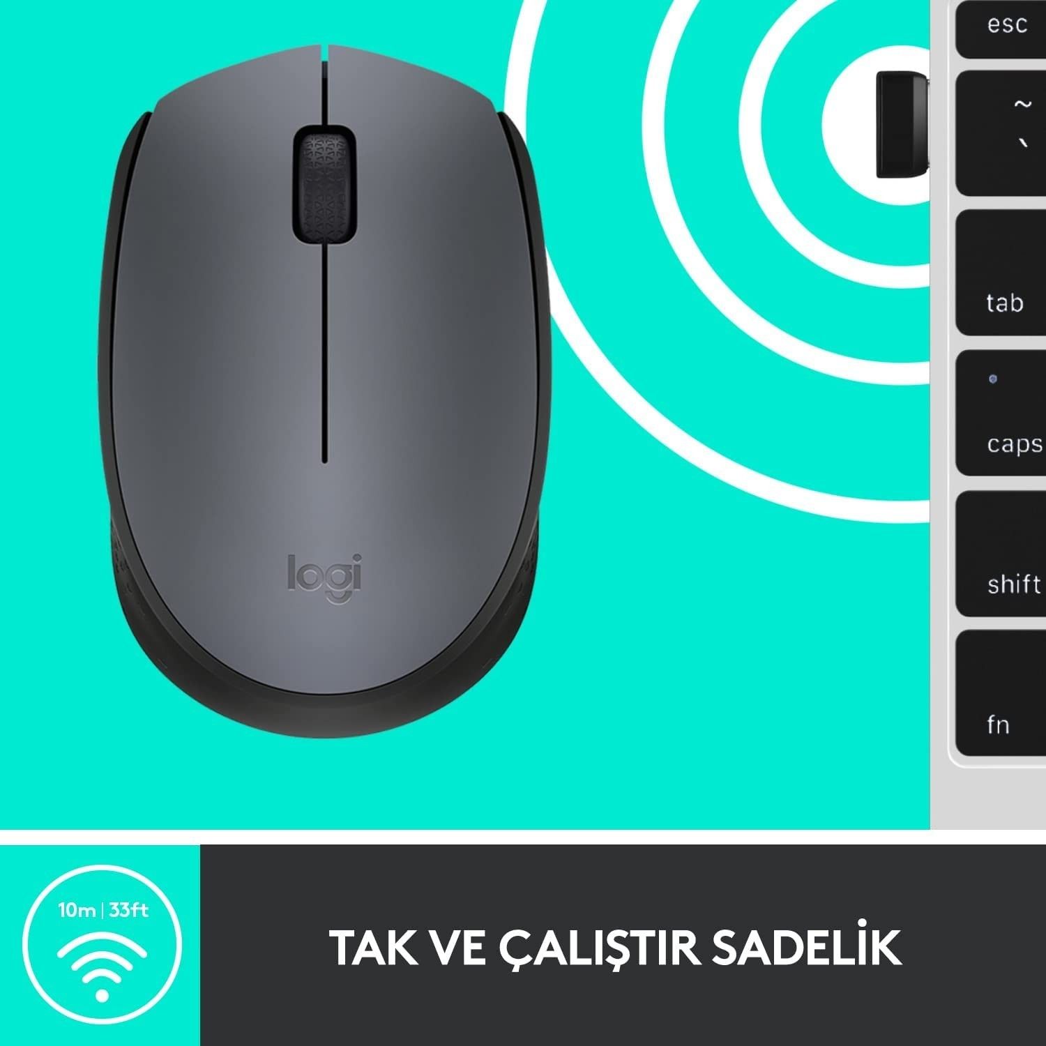Logitech M170 Kablosuz Mouse Siyah