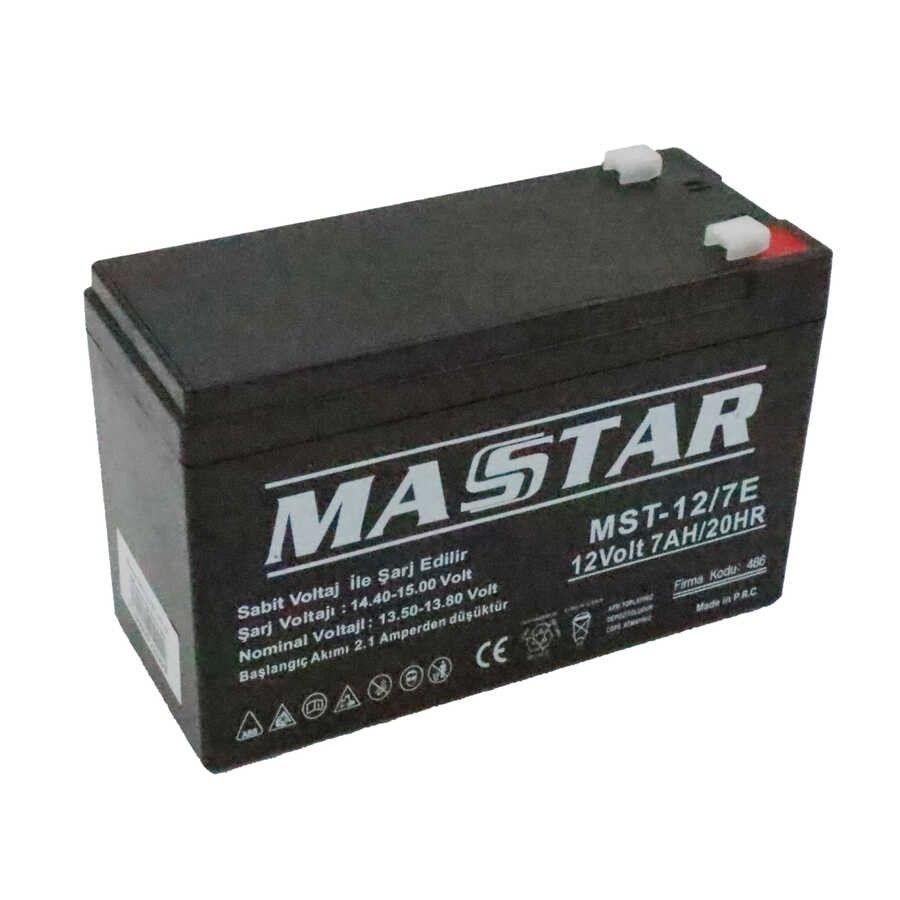 Mastar MST-12/7E 12V 7A Bakımsız Tip Kuru Akü