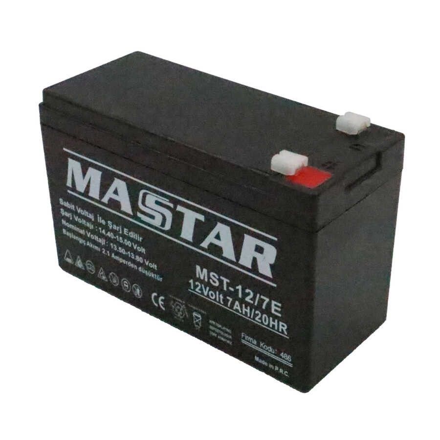 Mastar MST-12/7E 12V 7A Bakımsız Tip Kuru Akü