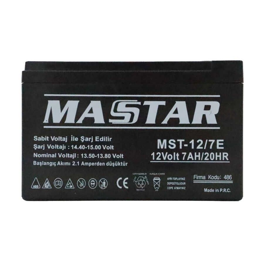 Mastar MST-12/7E 12V 7A Bakımsız Tip Kuru Akü