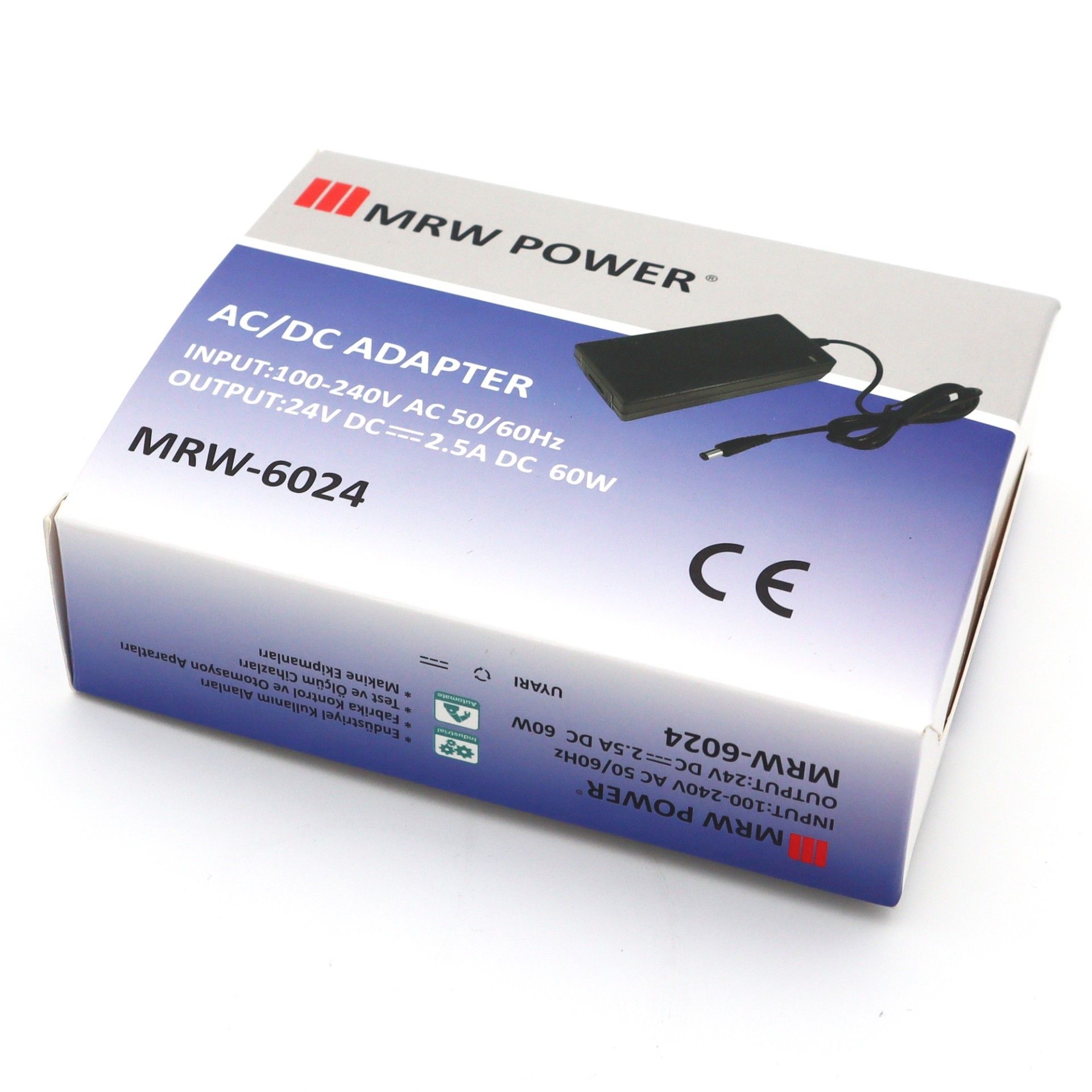 Mervesan MRW-6024 60W 24V 2.5A 5.5x2.1mm Masa Tip