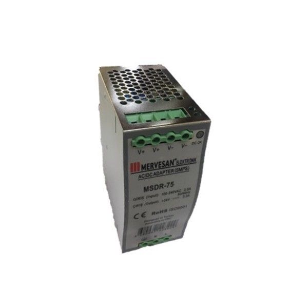Mervesan MSDR-75-12 75W 12VDC 6.25A Ray Tipi AC/DC