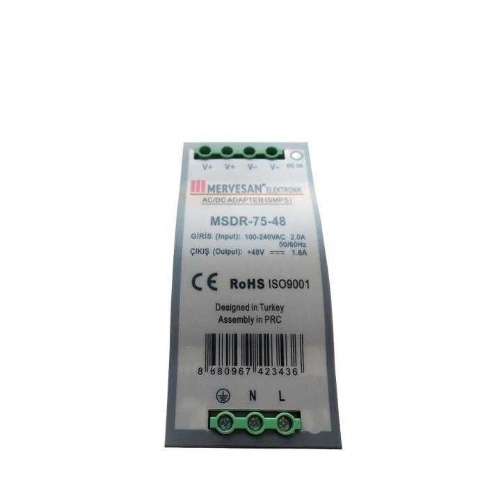 Mervesan MSDR-75-48 75W 48VDC 1.6A  Ray Tipi AC/DC