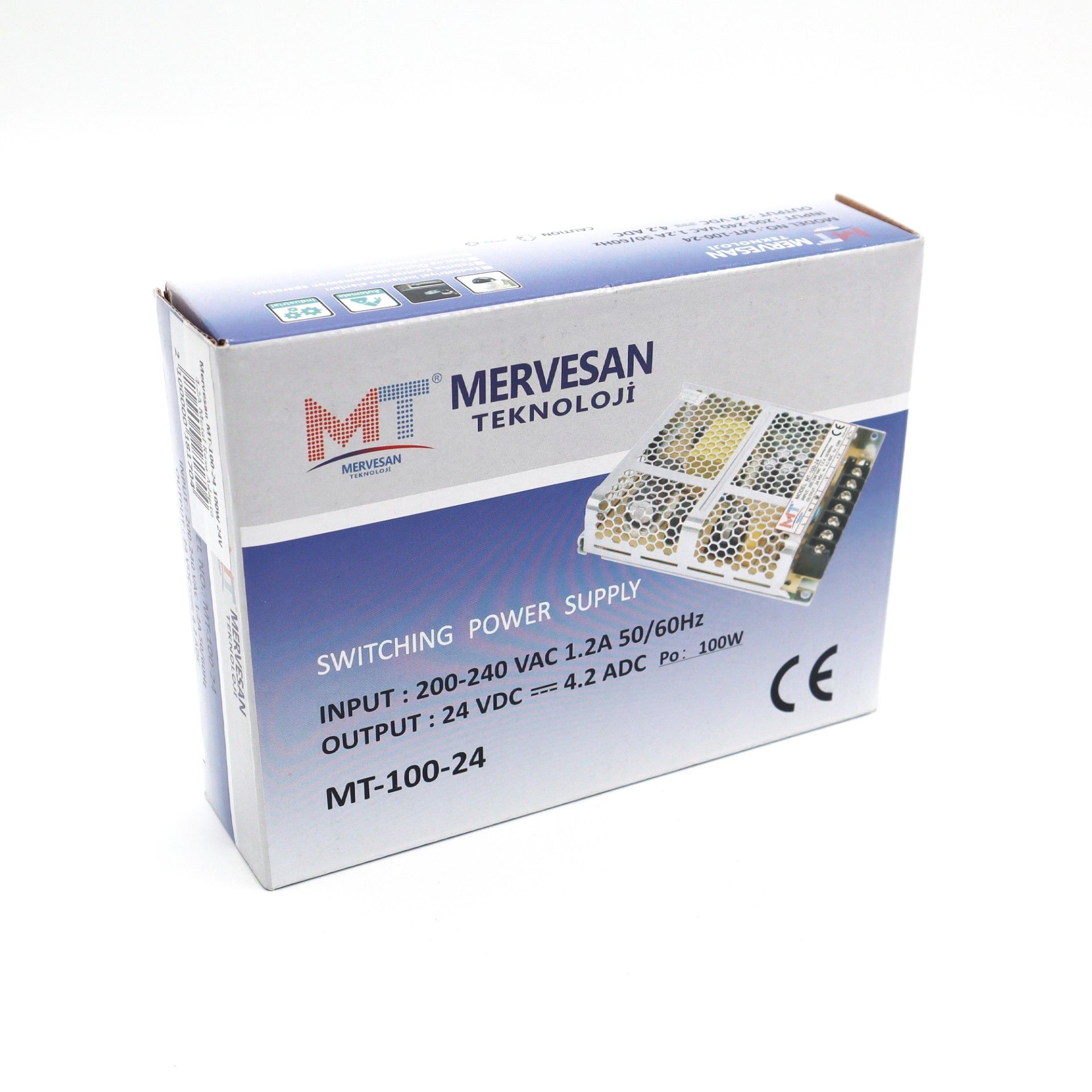 Mervesan MT-100-24 100W 24V 4.2A Metal Kasa Adaptö