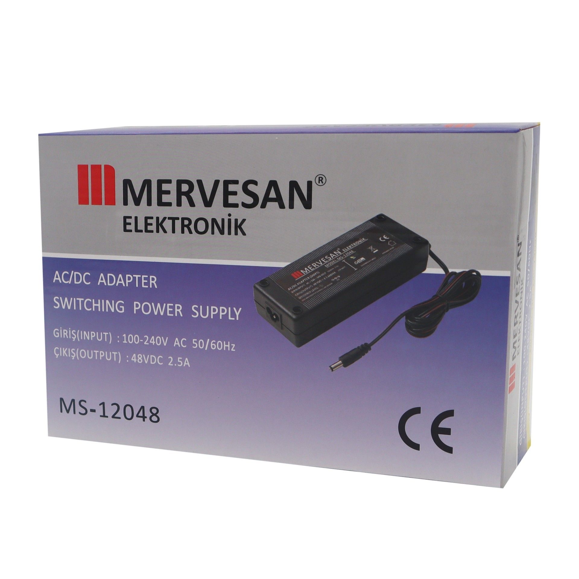 Mervesan MT-12048 120W 48V DC 2.5A 5.5x2.1mm Masa