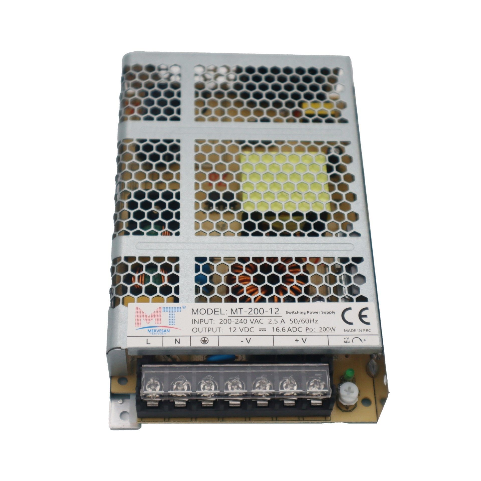 Mervesan MT-200-12 200W 12V 16.5A Metal Kasa Adap